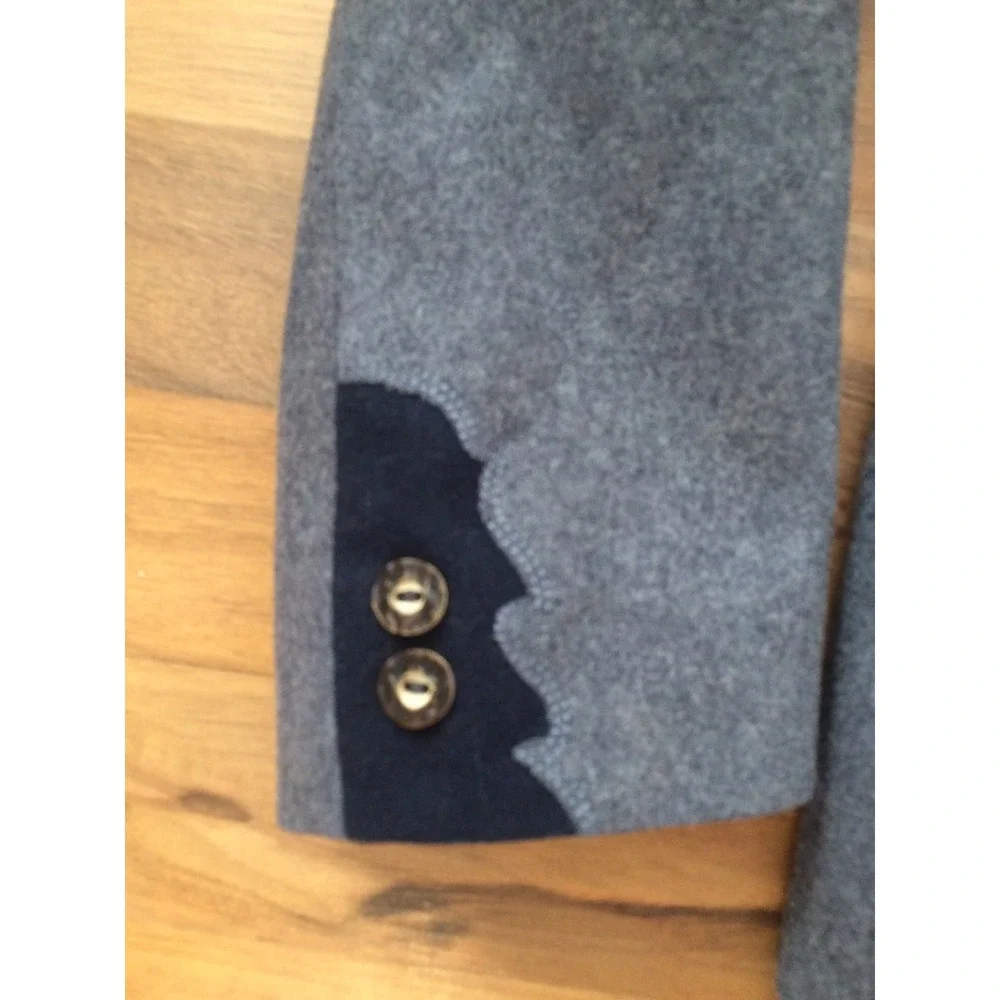 Steinadler Echter Österreichischer Loden Gray Virgin‎ Wool Lined Sz 48 Blazer